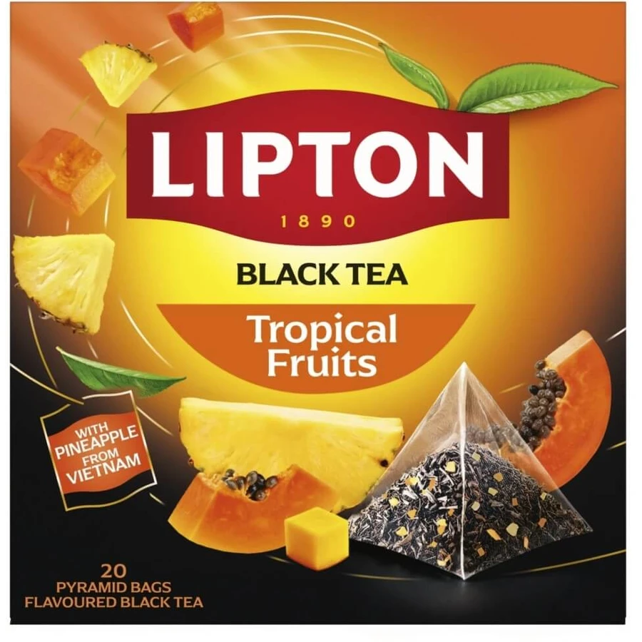 Lipton Tropical Fruits schwarzer Tee tropische Früchte 20 ...