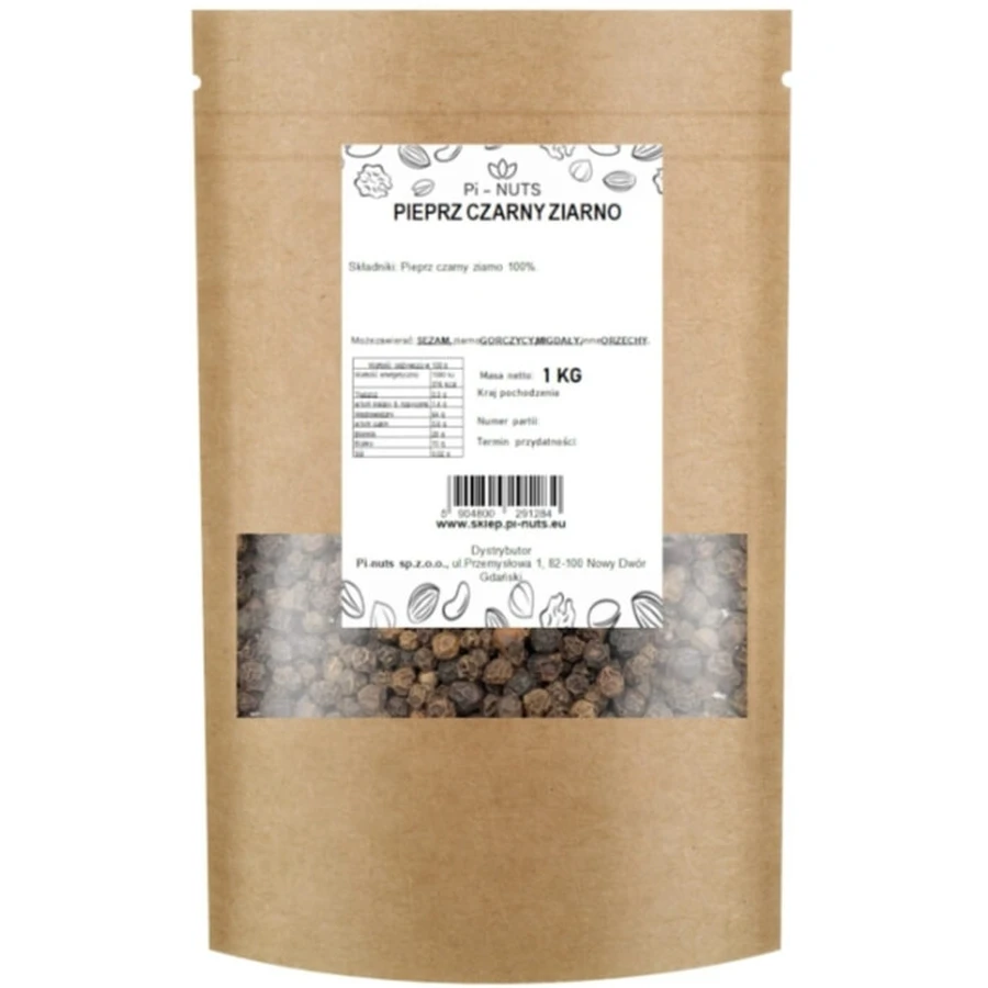 Pi-NUTS Schwarze Pfefferkörner 1 kg.