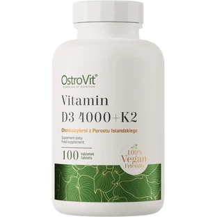 OstroVit Vitamina D3 4000 UI + K2 vegana, 100 comprimidos