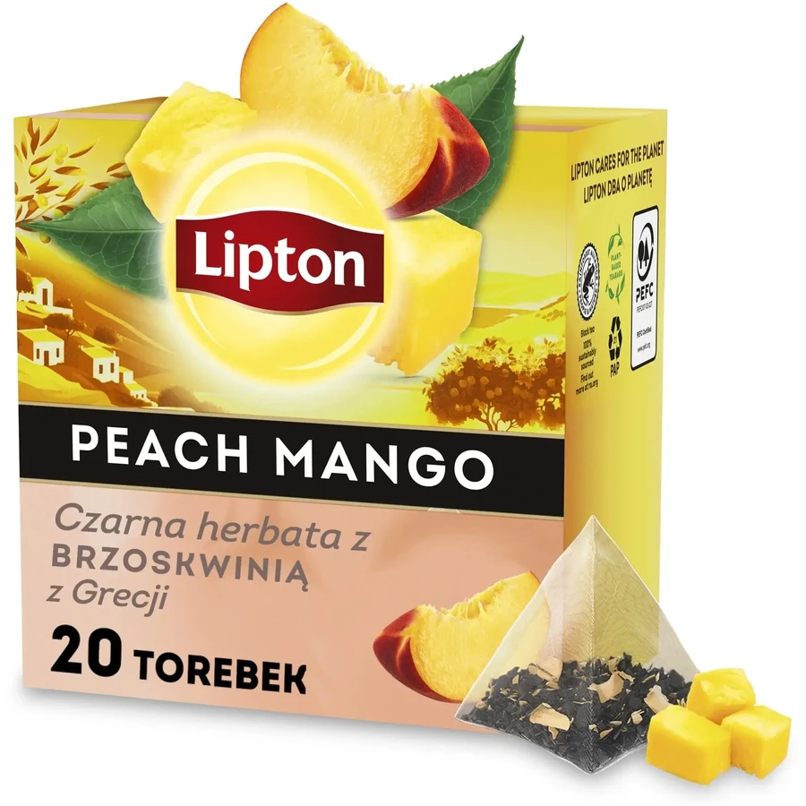 Té negro exprés Lipton con melocotón de Grecia 20 ...
