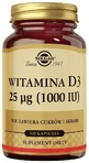 SOLGAR Vitamin D3 natural 25 mcg 100 capsules