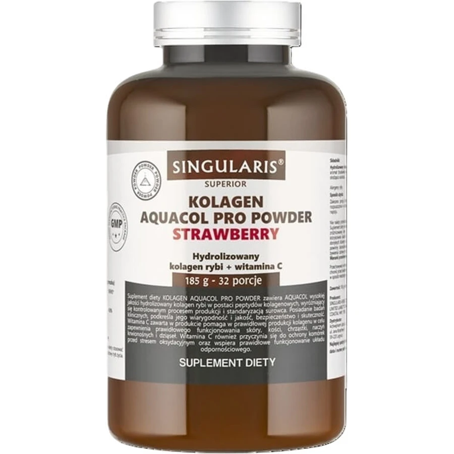 SINGULARIS Fish collagen 100% + vitamin C strawberry 185g