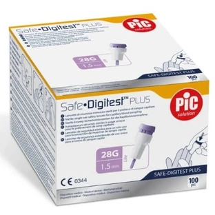 PIC Safe Digitest Plus Lancettes 28 G x 1,5 mm, 100 pièces