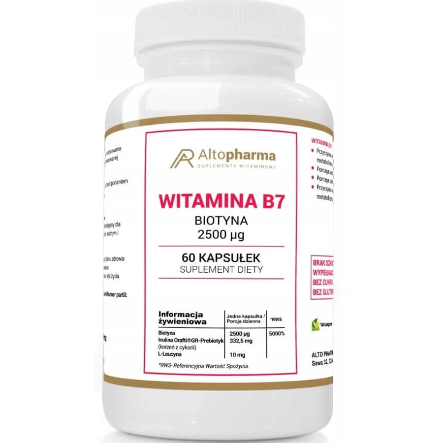 Altopharma Vitamin B7 Biotin 2500 mcg 60 capsules