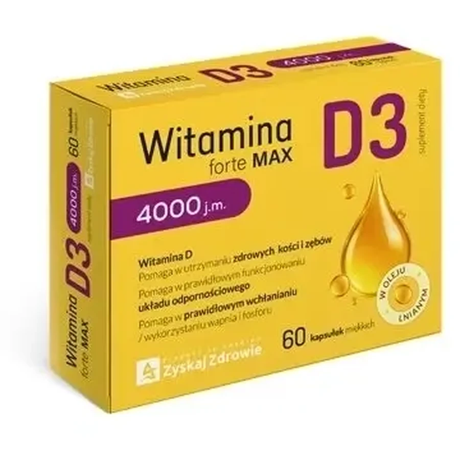Get Health Vitamin Forte Max D3 4000 IU. 60 capsules