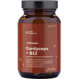 Mycodrop Cordyceps 30:1 + B12 30% Beta-Glucan 60 cápsulas