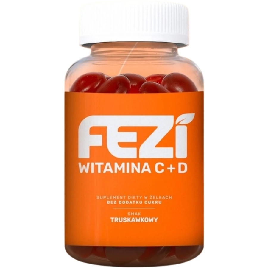 FEZI Vitamina C + D Caramelos de goma sabor fresa sin azúcar ...