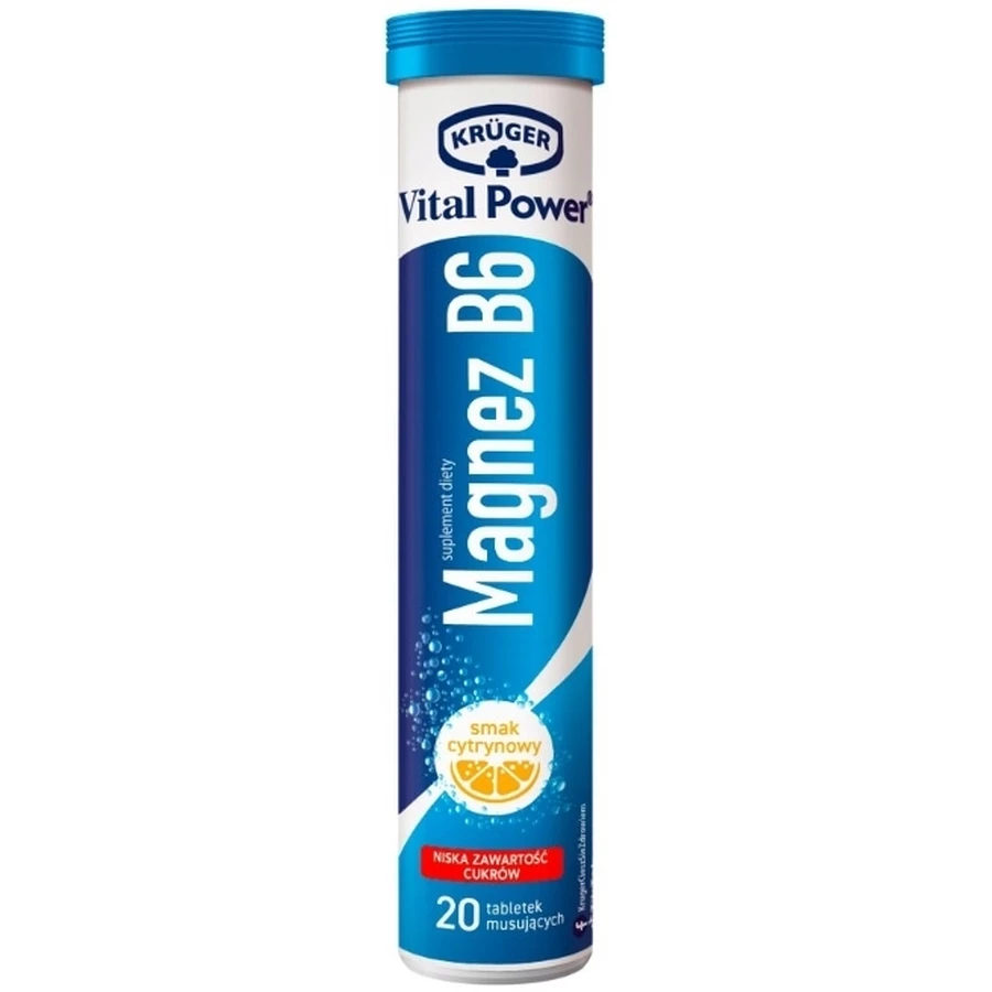 Kruger Vital Power Magnesium + B6 lemon flavor 60 tablets ...
