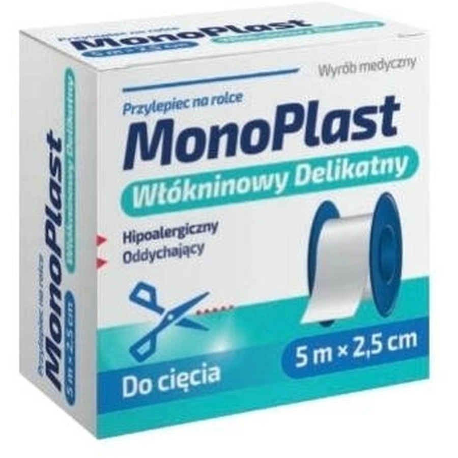 MonoPlast Nonwoven adhesive, fine 5 m x 2.5 cm 1 ...