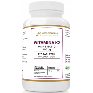 Altopharma VITAMINA K2 MK-7 con NATTO 100 mcg 120 comprimidos.