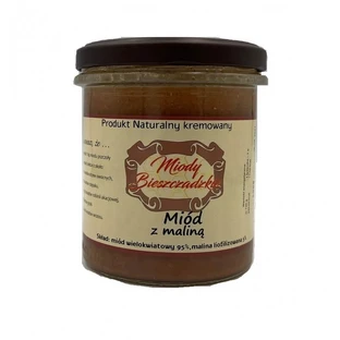 Miody Bieszczadzkie Miel avec framboise 400 g