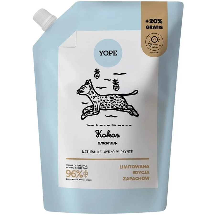 YOPE Flüssigseife Kokosnuss-Ananas Refill 600 ml
