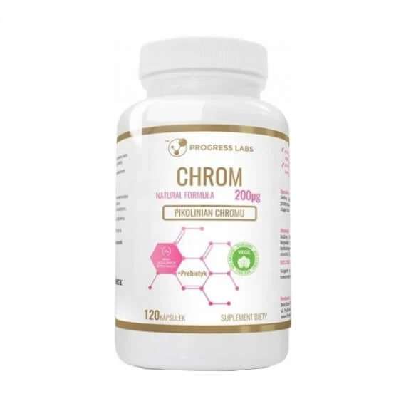 PROGRESS LABS Chromium 200 uq 120 capsules.