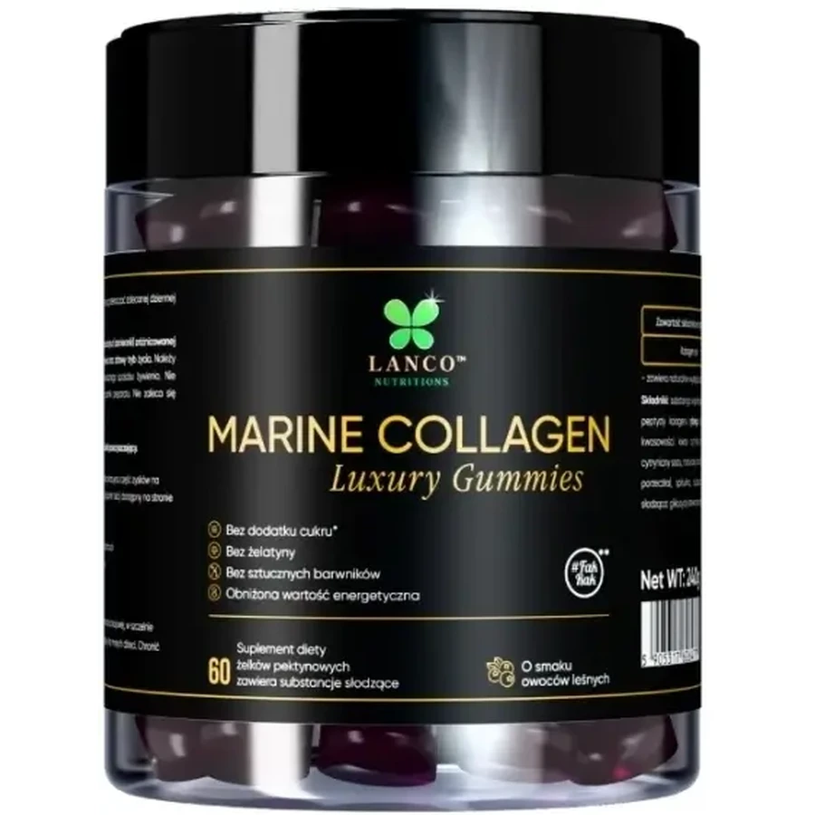Lanco Colágeno Marino Gominolas de Lujo Frutas del Bosque 60 unidades.