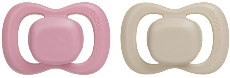 B.BOX baby pacifier 6m+ Pink/Cream 2 pieces