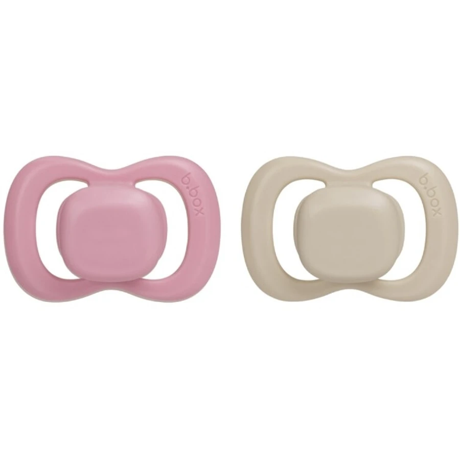 B.BOX Baby Schnuller 6m+ Rosa/Creme 2 Stück