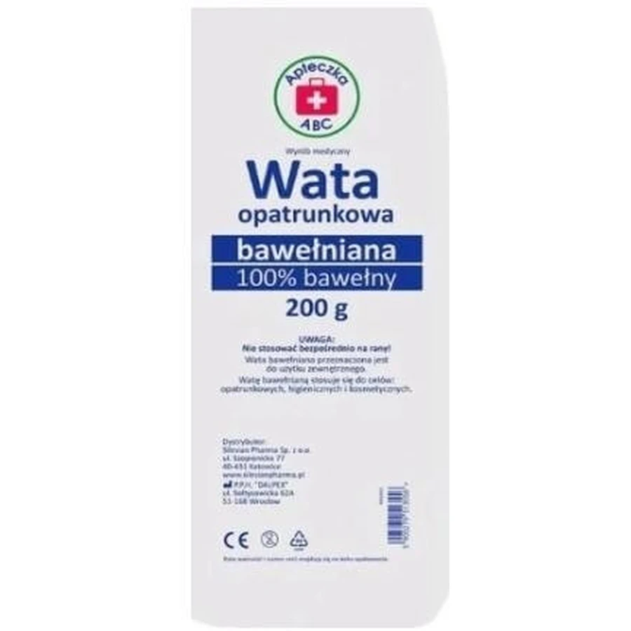 Kit di pronto soccorso ABC Benda di cotone in ovatta 200 g