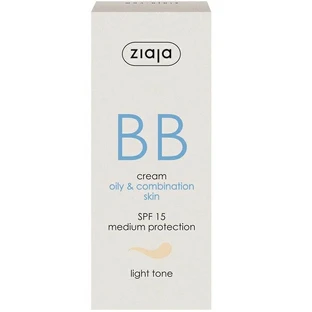 BB Creme mit SPF 15 heller Farbton für fettige und Mischhaut, 50 ml, Ziaja