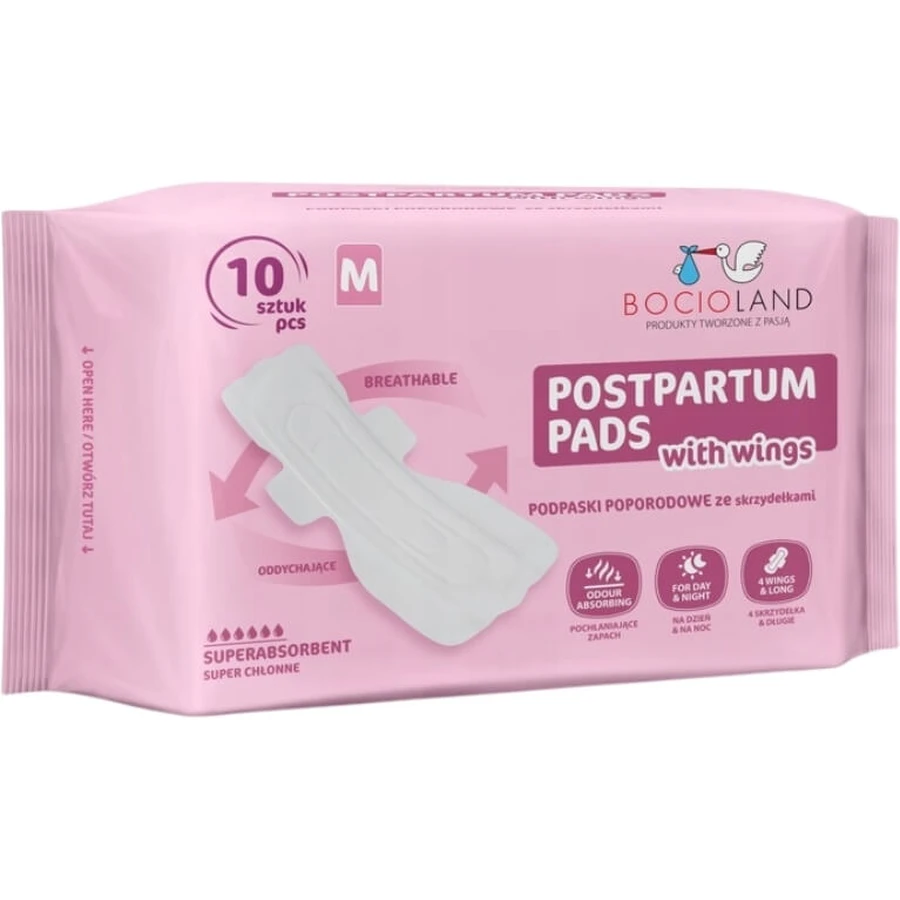 Bocioland Serviettes post-partum très absorbantes 10 pcs. M