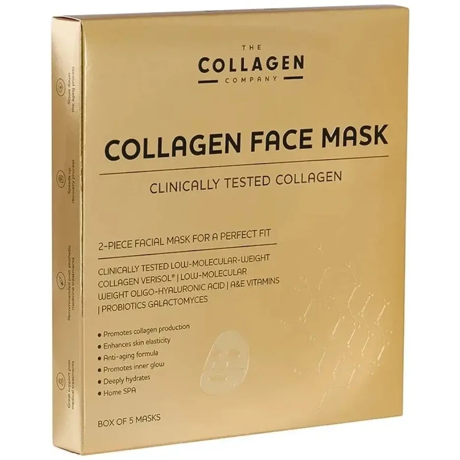 The Collagen Company Máscaras faciales de colágeno, 5 piezas.