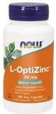 NOW FOODS L-OptiZinc 30 mg 100 capsules.