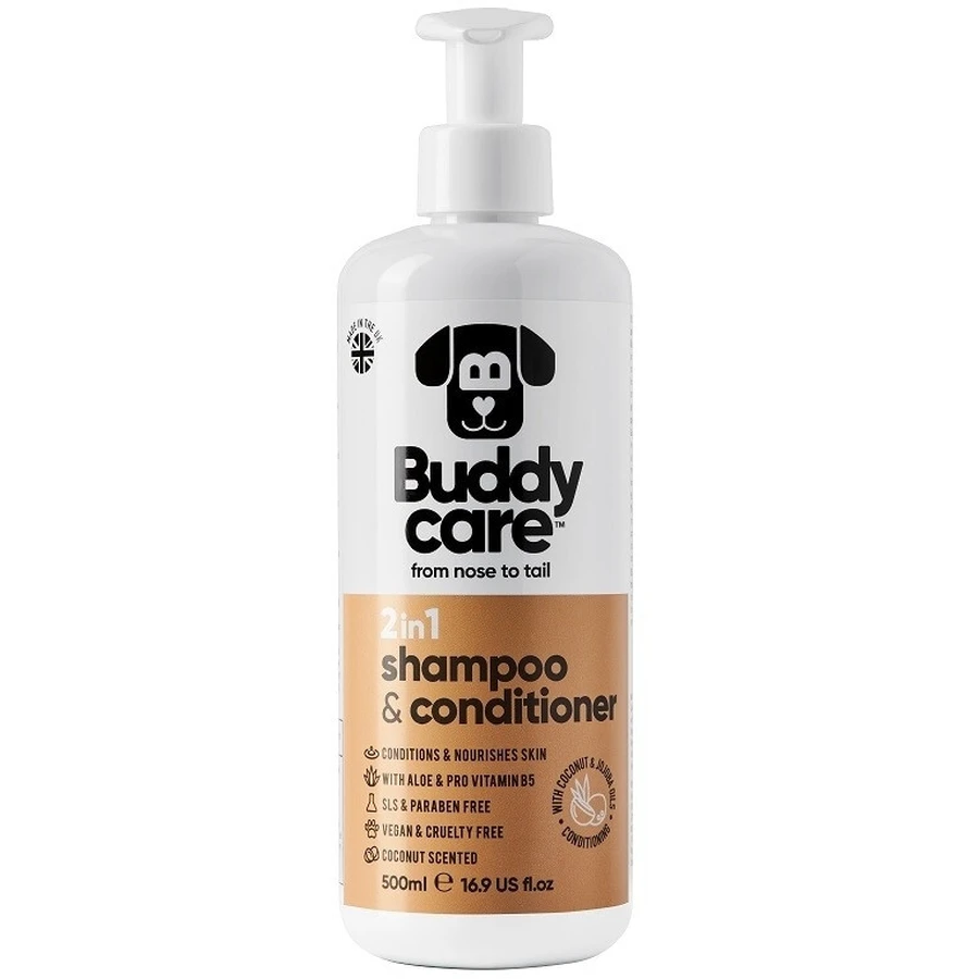 Buddycare Shampoo and Conditioner for Dogs 2-in-1, Coconut with Aloe Vera and ...
