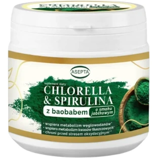 Asepta Chlorella & Spirulina with apple flavor 150 g