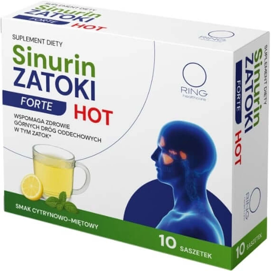 Ring Sinurin Zatoki Hot lemon-mint flavor 10 sachets
