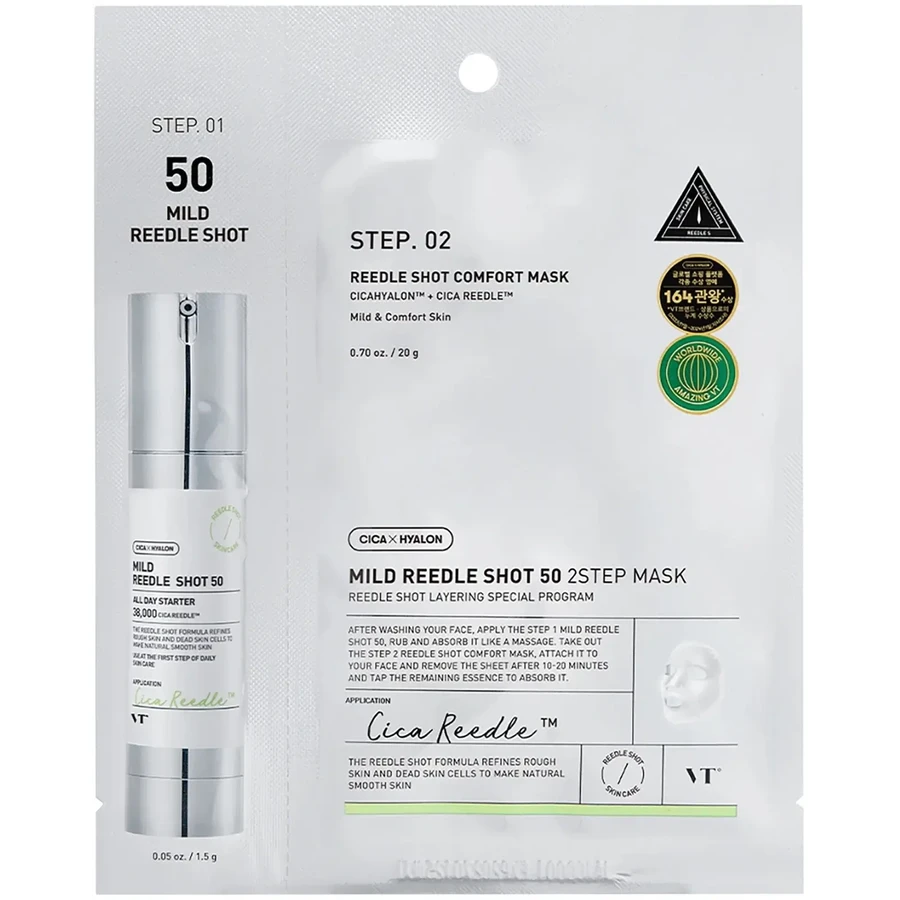 VT Cosmetics Masque raffermissant en 2 étapes Mild Reedle Shot 50 ...