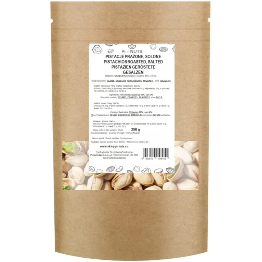 Pi-NUTS Geröstete Pistazien, gesalzen 250 g