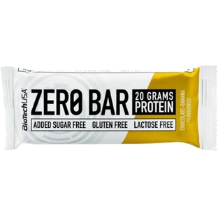 BioTech USA Zero Bar Chocolade-banaan eiwitreep 50 g