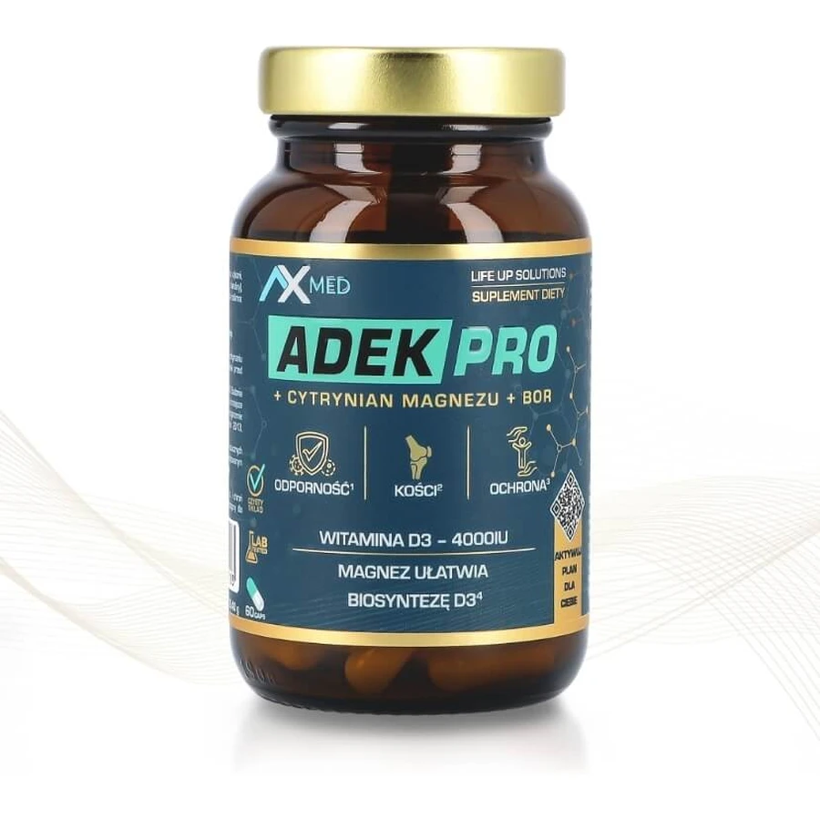 AX MED ADEK PRO Magnesium Boron 60 capsules.