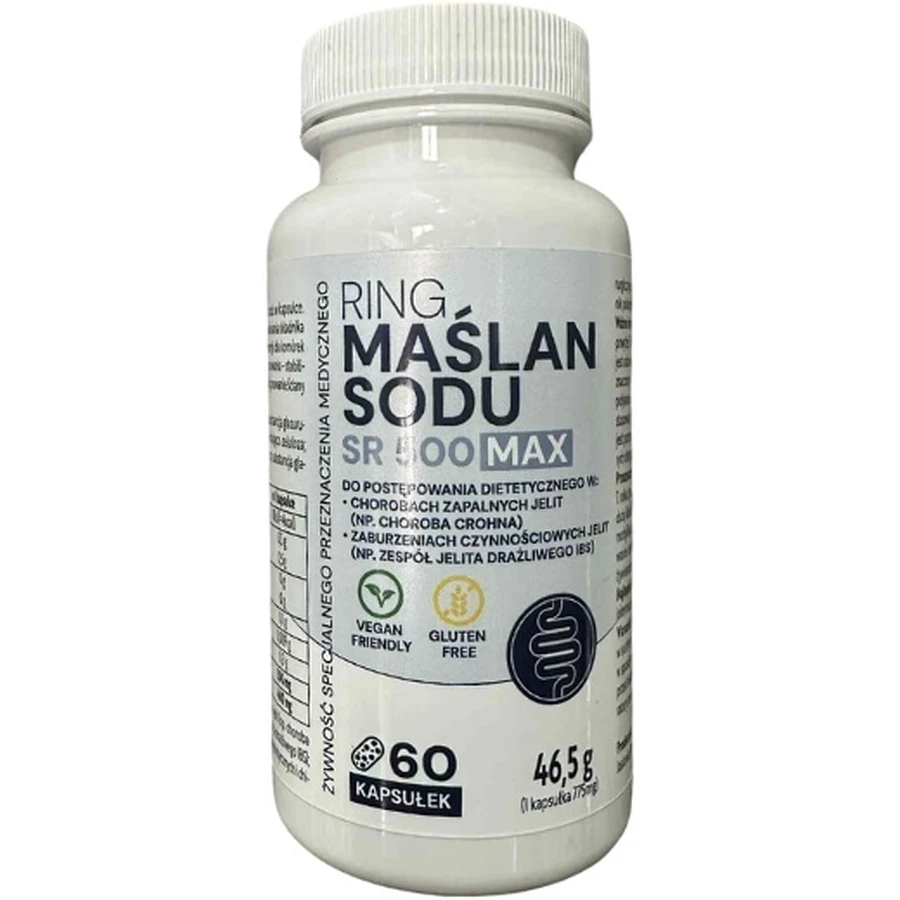 Ring Sodium Butyrate SR 500 Max 60 capsules.