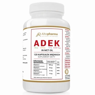 Altopharma ADEK in MCT Oil 120 capsules.