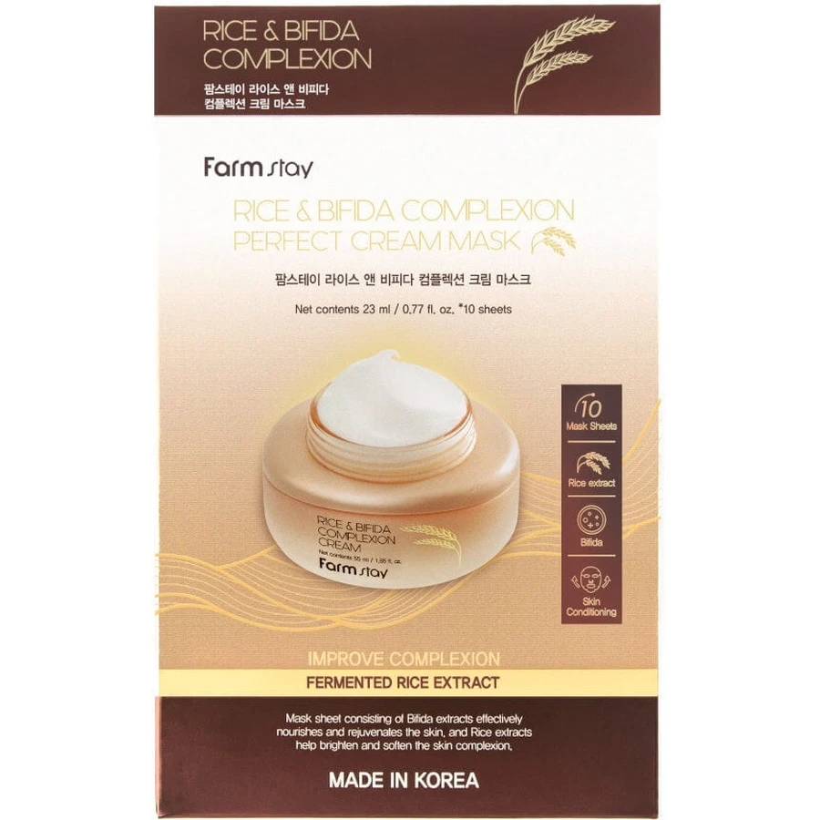 Farmstay Reis & Bifida Teint Creme Maske Milch ...