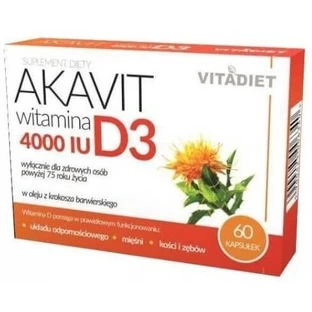 Vitadiet Akavit vitamin D3 4000 IU 60 capsules