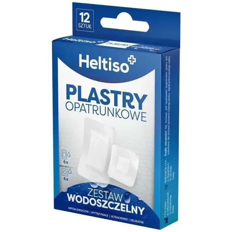 Heltiso Plastry opatrunkowe wodoszczelne 12 sztuk: ceny i cechy