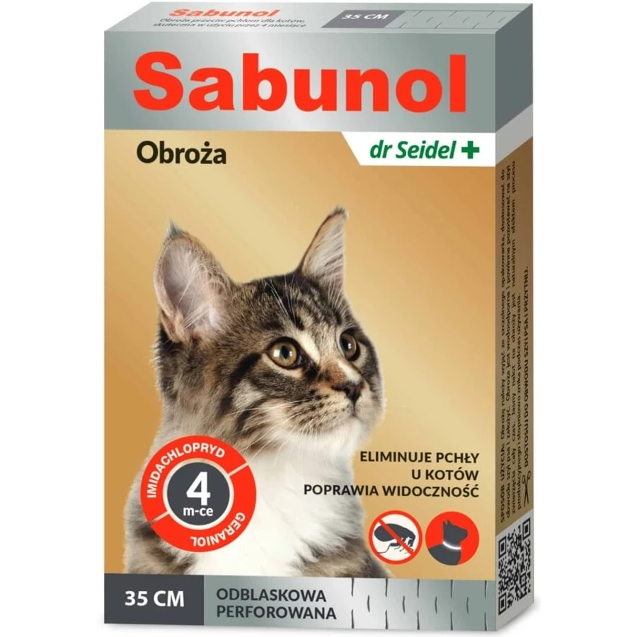 Sabunol GPI vlooienband voor kat 35 cm reflecterend
