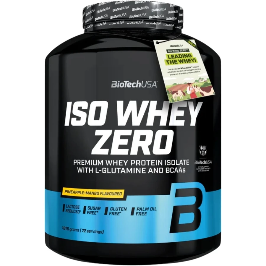 BioTech USA Iso Whey Zero protéine en saveur ananas-mangue 1816 g