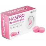 Haspro gegoten oordopjes 6 paar Roze