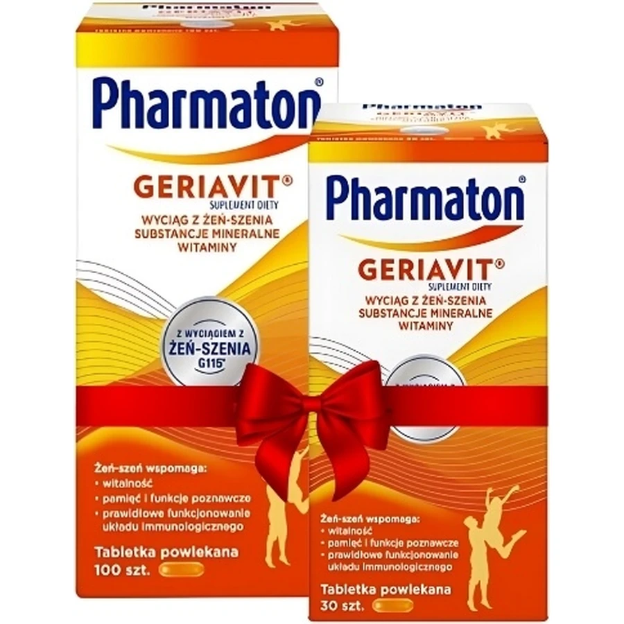 Pharmaton Geriavit 100 tablets + Pharmaton Geriavit 30 ...