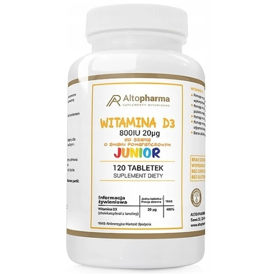 Altopharma Vitamin D3 800IU 20mcg Junior zum Lutschen aromatisiert ...