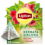 Lipton raspberry and pomegranate green tea pyramids 20 pieces