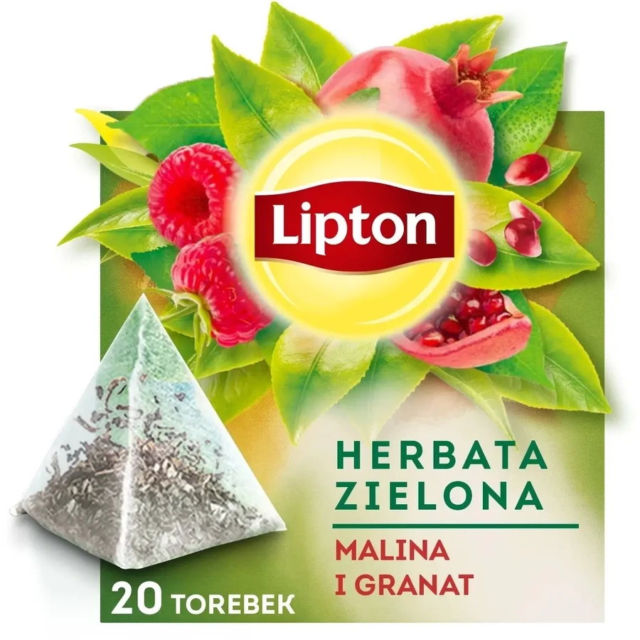 Lipton Himbeere und Granatapfel grüner Tee Pyramiden 20 Stück