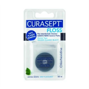 INDENT CURASEPT FLOSS Seda dental encerada negra 50 ...