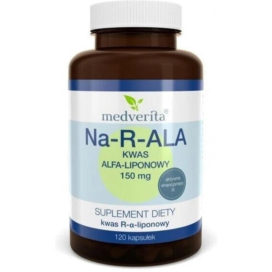 Medverita Na-R-ALA 150 mg 120 capsules.