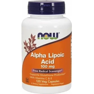 Now Foods ALA Alpha Liponzuur 100 mg 120 capsules.