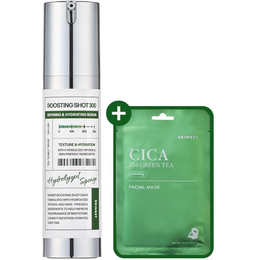 SKIN627 Boosting Shot300 + Cica con Té Verde Hoja Facial ...