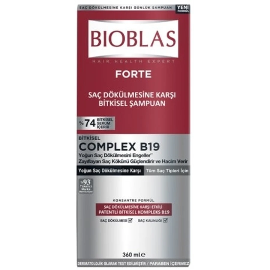 Bioblas Forte Shampoo voor intensief haarverlies 360 ml.