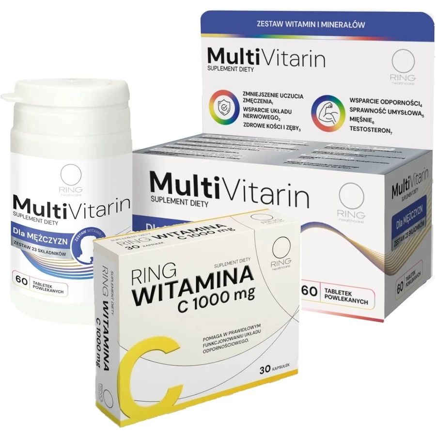 Ring Vitamin C 1000 mg 60 capsules + Ring MultiVitarin for ...